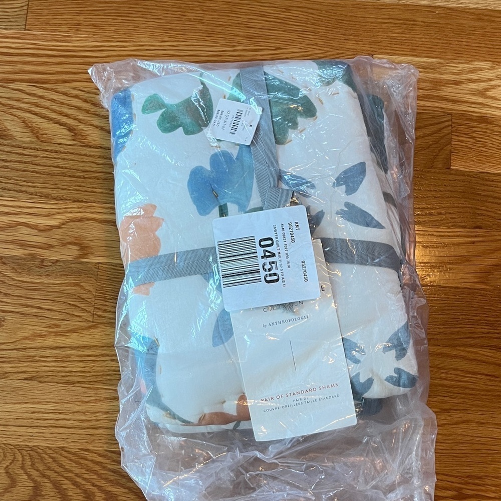 Anthropologie Sawyer Quilted Cotton Shams, Set of 2, NWT - Picture 4 of 11